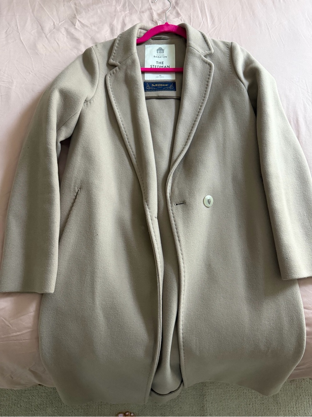 Aritzia The Stedman Women's Wool-Blend Coat in Light Beige
